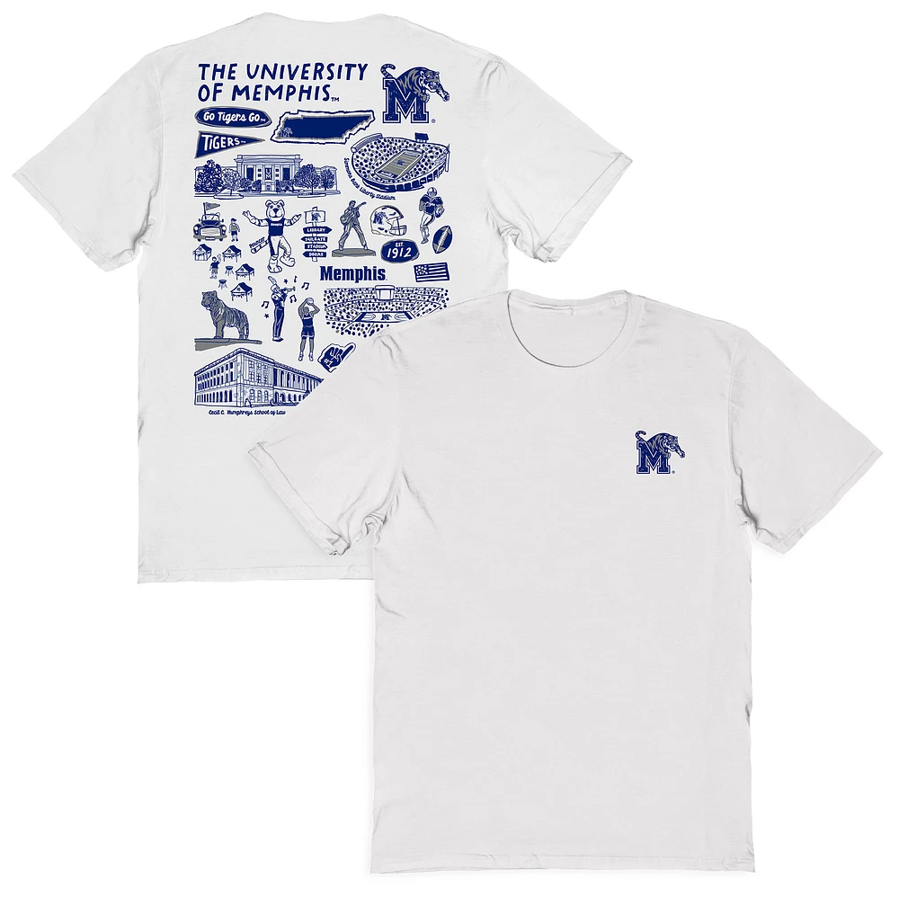 Women's Vive La Fete Memphis Tigers Impressions Artwork Relaxed Fit T-Shirt