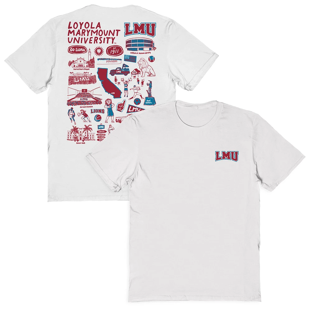 Women's Vive La Fete Loyola Marymount Lions Impressions Artwork Relaxed Fit T-Shirt