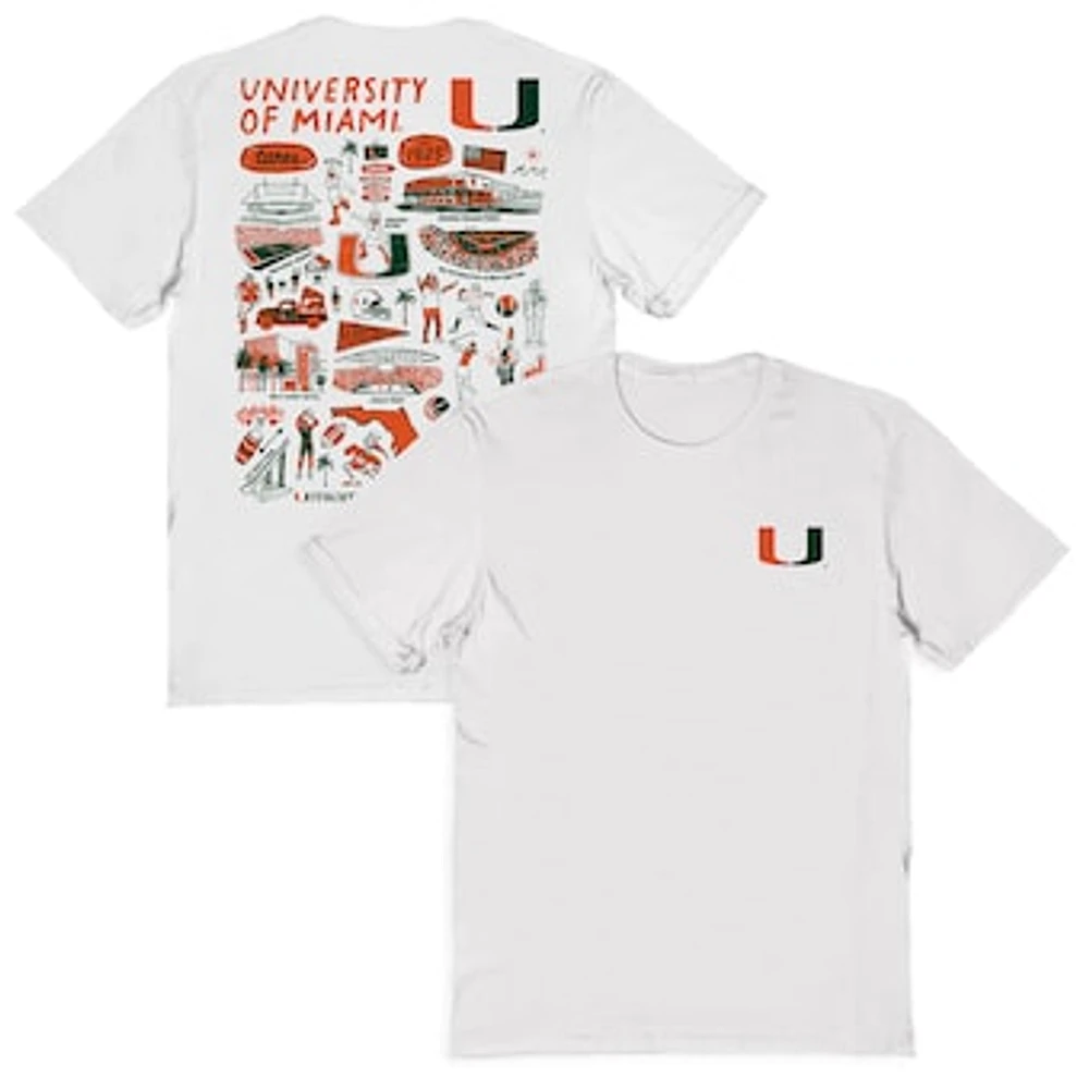 Women's Vive La Fete Miami Hurricanes Impressions Artwork Relaxed Fit T-Shirt