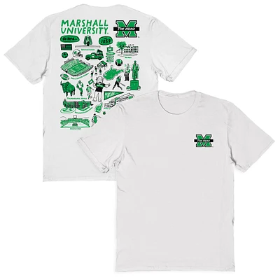 Women's Vive La Fete Marshall Thundering Herd Impressions Artwork Relaxed Fit T-Shirt