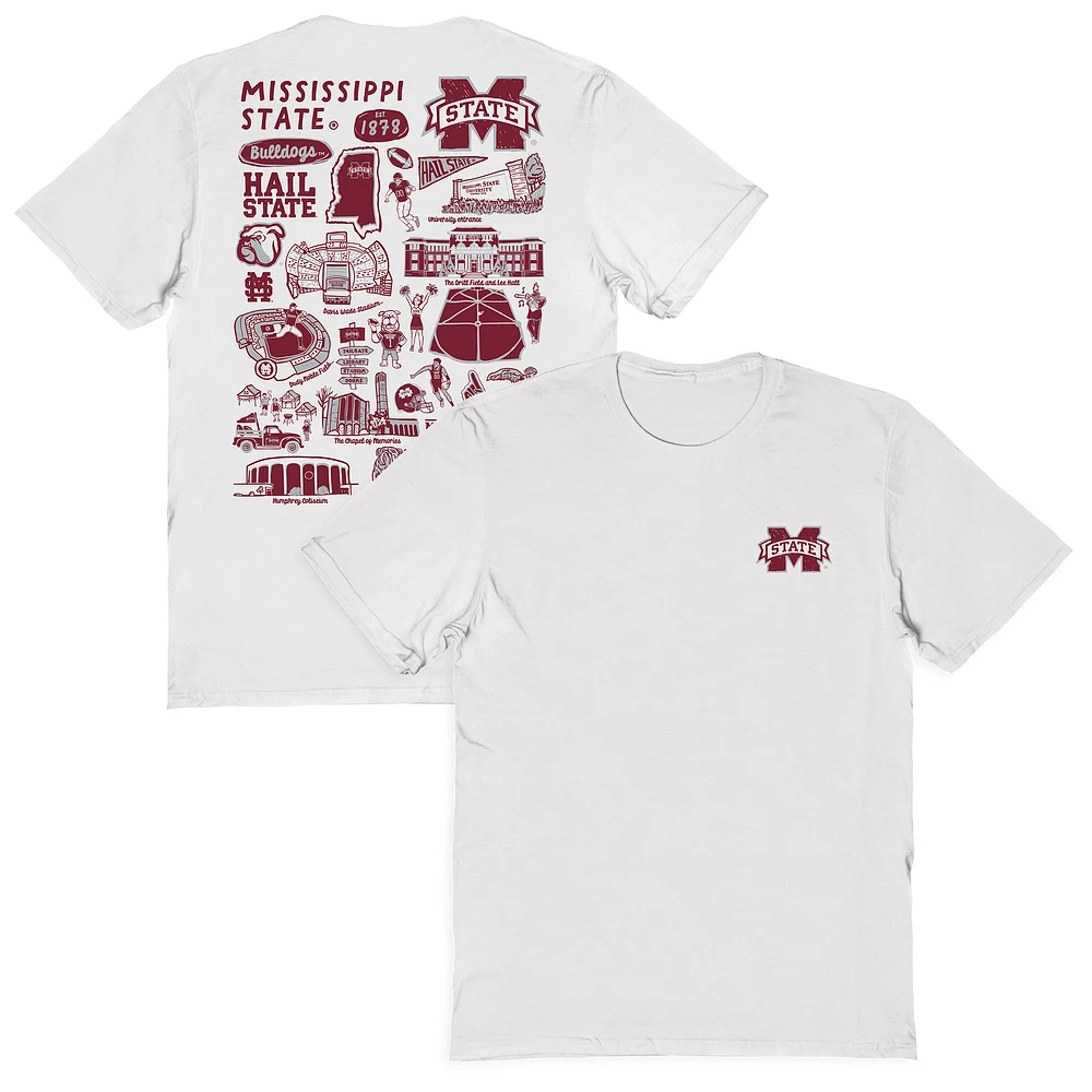 Women's Vive La Fete Mississippi State Bulldogs Impressions Artwork Relaxed Fit T-Shirt