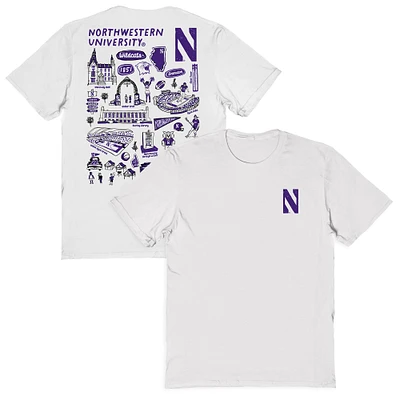 Women's Vive La Fete Northwestern Wildcats Impressions Artwork Relaxed Fit T-Shirt