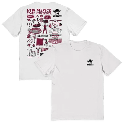 Women's Vive La Fete New Mexico State Aggies Impressions Artwork Relaxed Fit T-Shirt