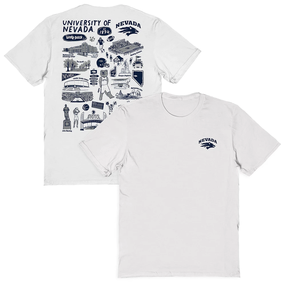 Women's Vive La Fete Nevada Wolf Pack Impressions Artwork Relaxed Fit T-Shirt