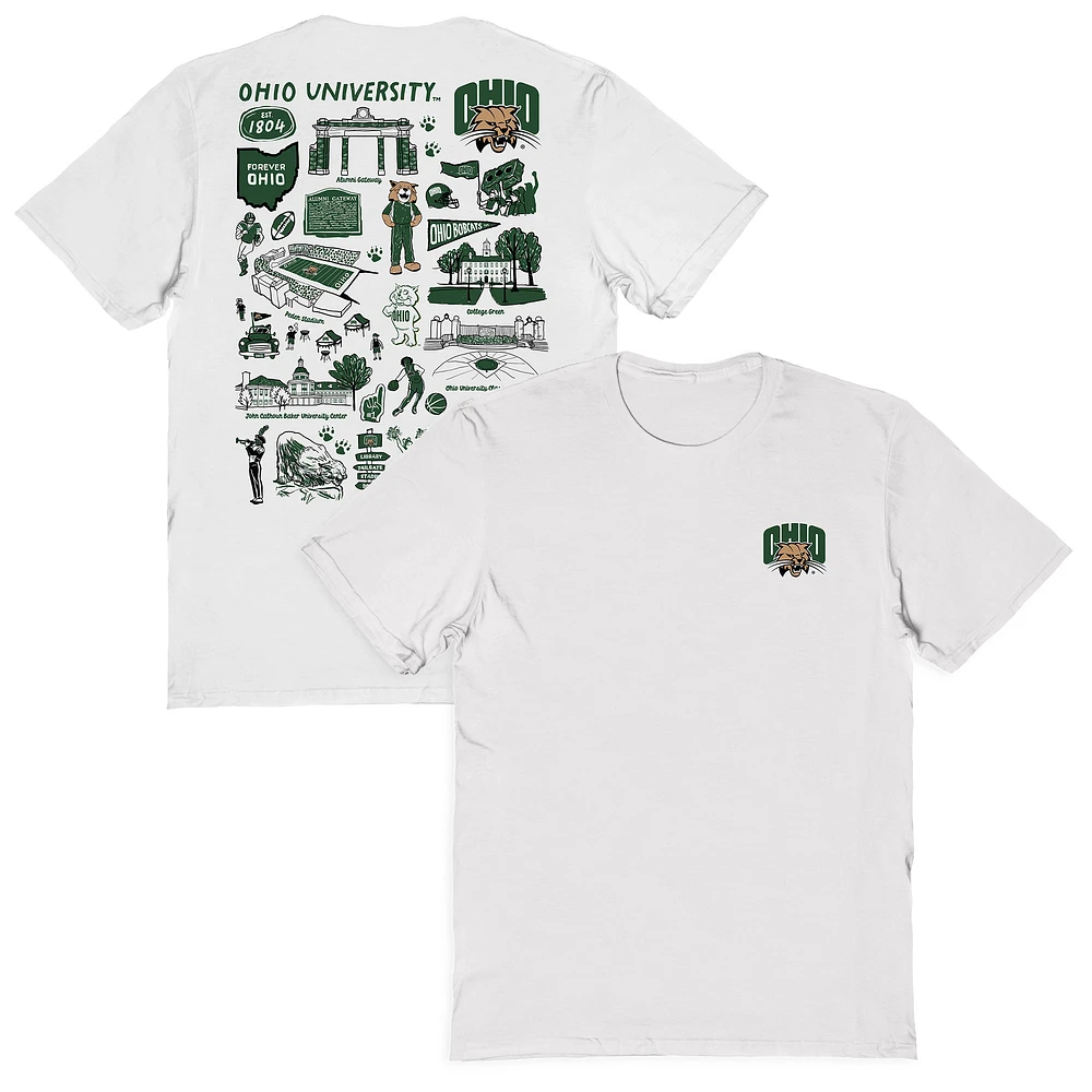 Women's Vive La Fete Ohio Bobcats Impressions Artwork Relaxed Fit T-Shirt