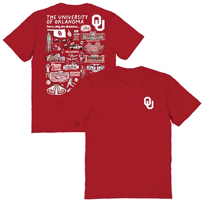 Women's Vive La Fete Oklahoma Sooners Impressions Artwork Relaxed Fit T-Shirt