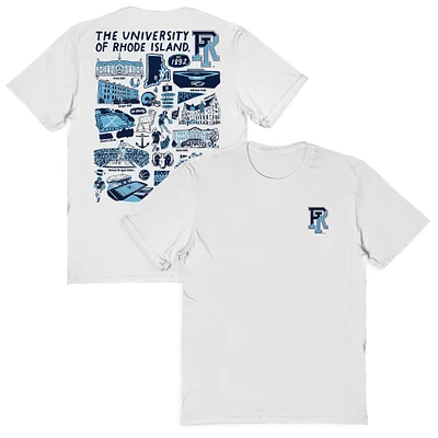 Women's Vive La Fete Rhode Island Rams Impressions Artwork Relaxed Fit T-Shirt