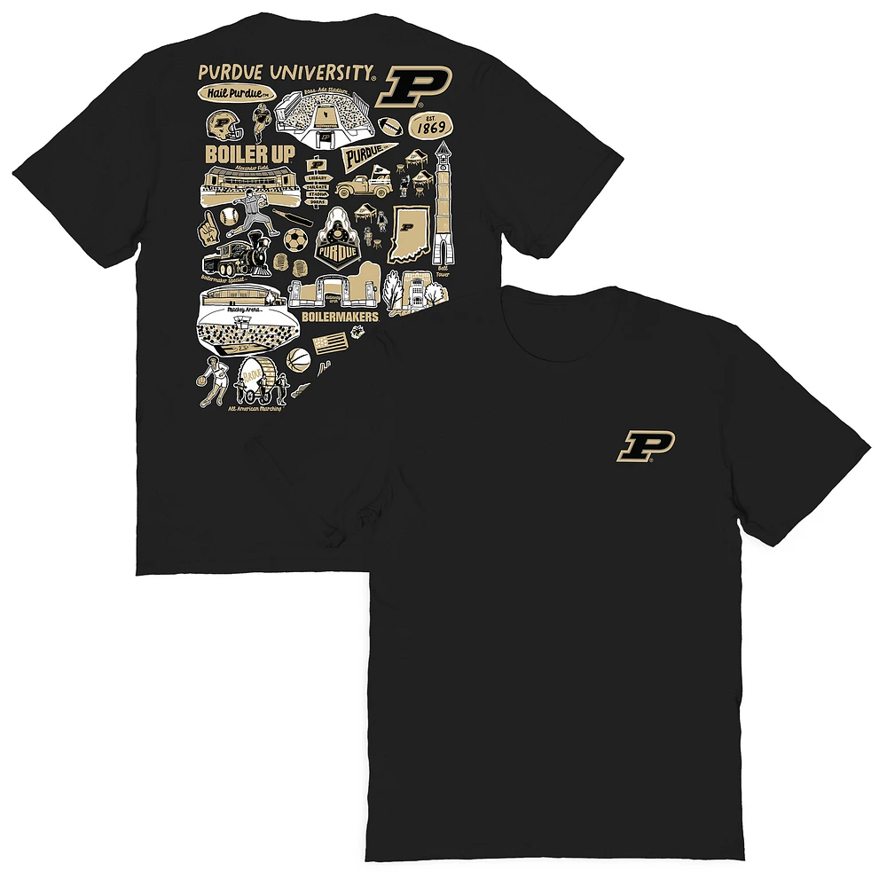 Women's Vive La Fete Purdue Boilermakers Impressions Artwork Relaxed Fit T-Shirt