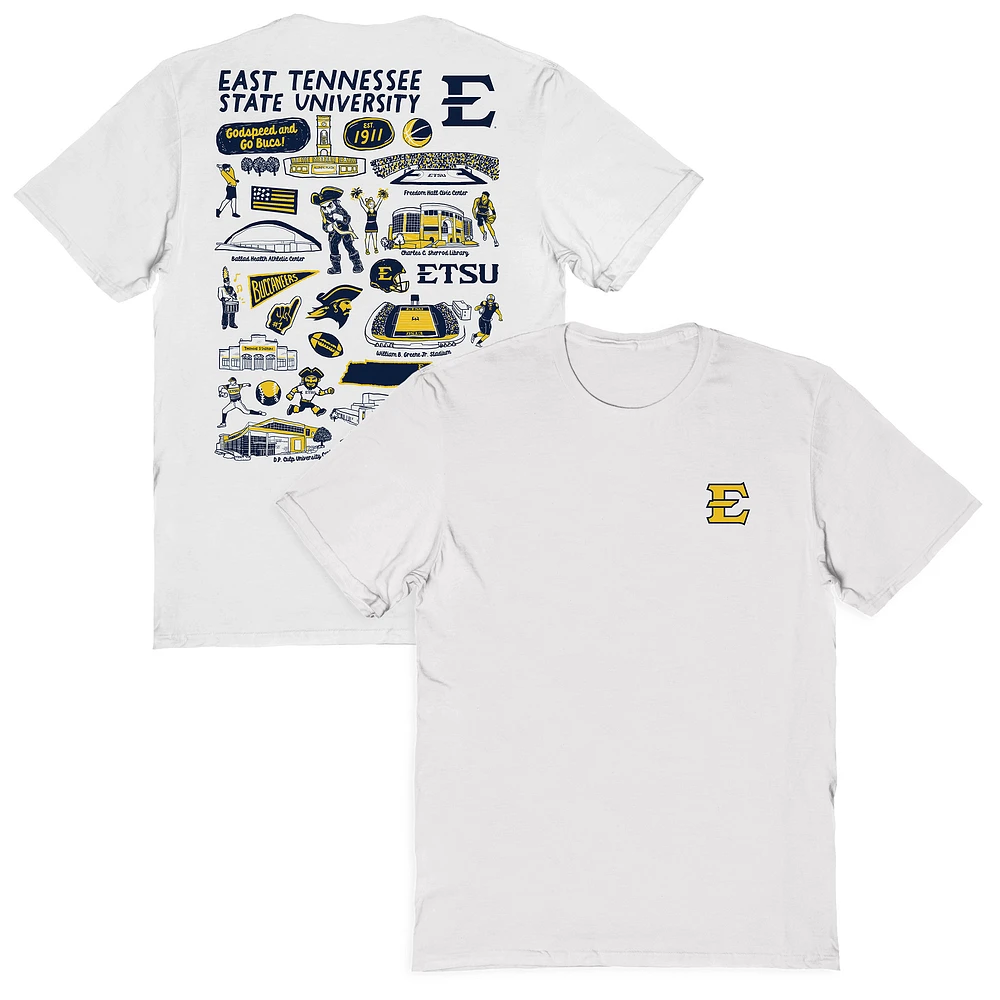Women's Vive La Fete ETSU Buccaneers Impressions Artwork Relaxed Fit T-Shirt