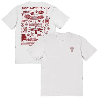 Women's Vive La Fete Troy University Trojans Impressions Artwork Relaxed Fit T-Shirt