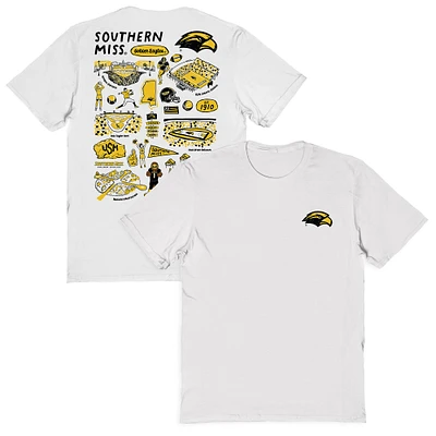 Women's Vive La Fete Southern Miss Golden Eagles Impressions Artwork Relaxed Fit T-Shirt