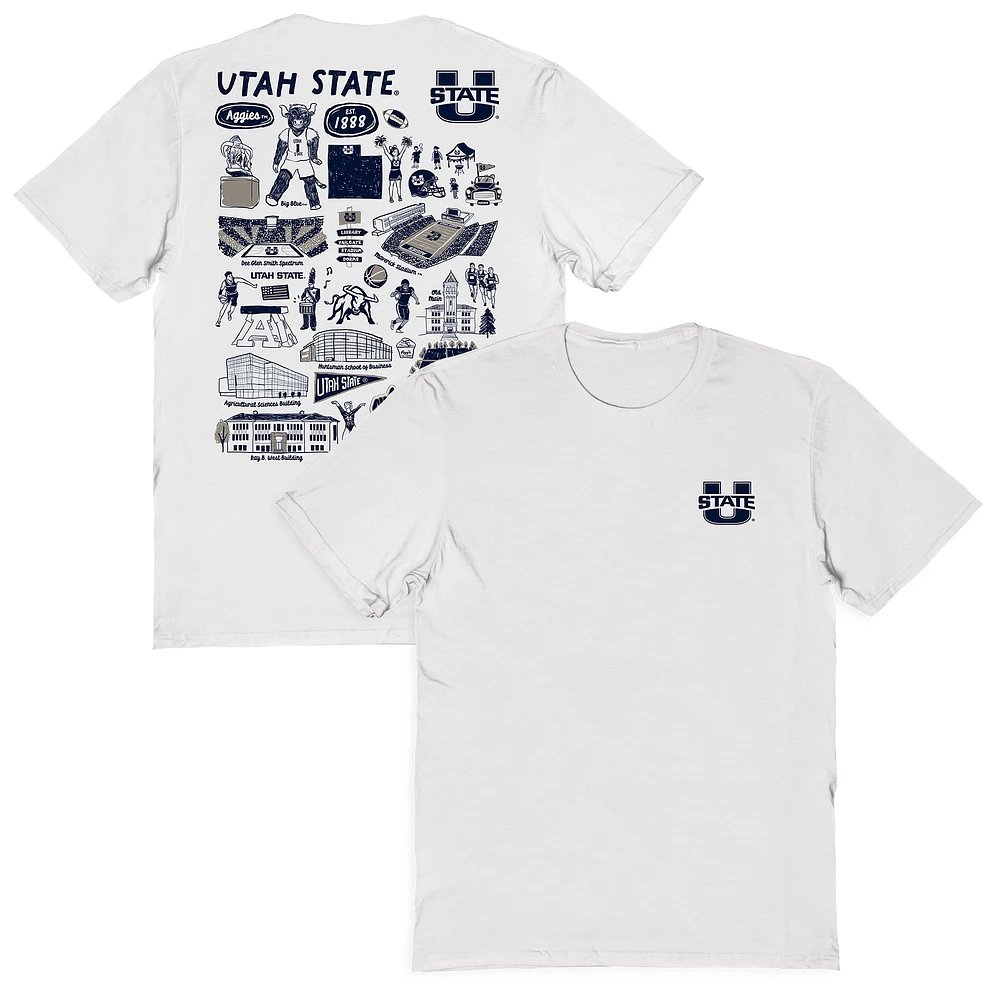Women's Vive La Fete Utah State Aggies Impressions Artwork Relaxed Fit T-Shirt