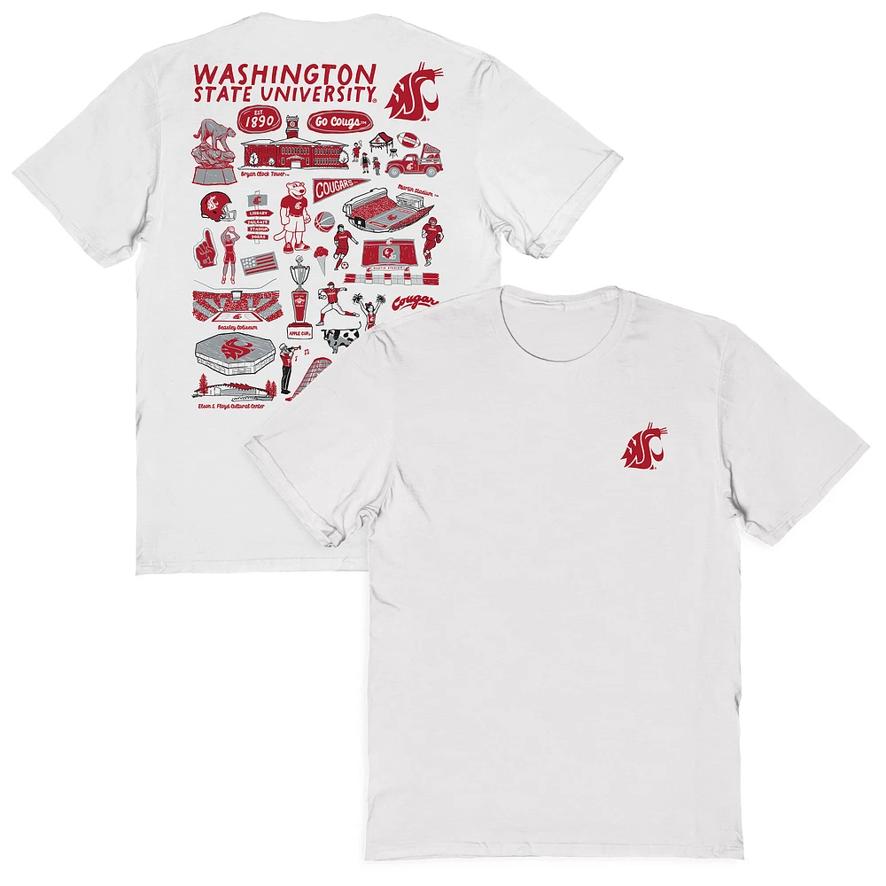Women's Vive La Fete Washington State Cougars Impressions Artwork Relaxed Fit T-Shirt