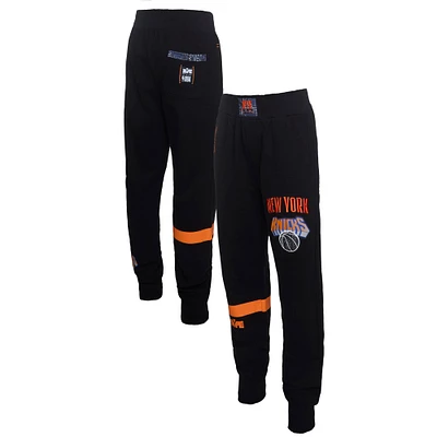 Men's NBA x Two Hype Black New York Knicks Culture & Hoops Collection Premium Jogger Pants