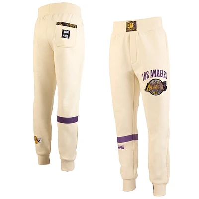 Men's NBA x Two Hype Cream Los Angeles Lakers Culture & Hoops Collection Premium Jogger Pants