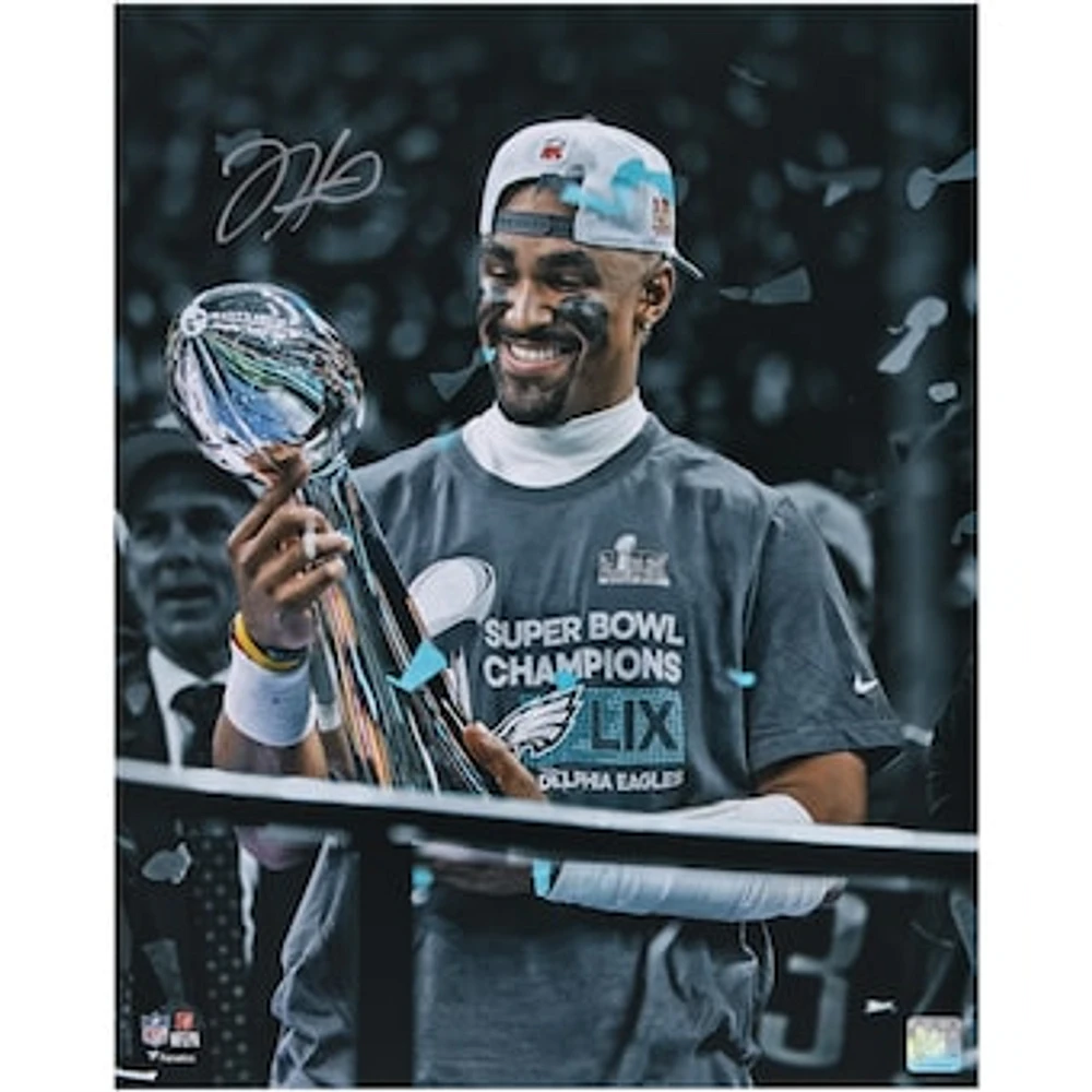 Jalen Hurts Philadelphia Eagles Autographed Super Bowl LIX Champions 16" x 20" Photograph