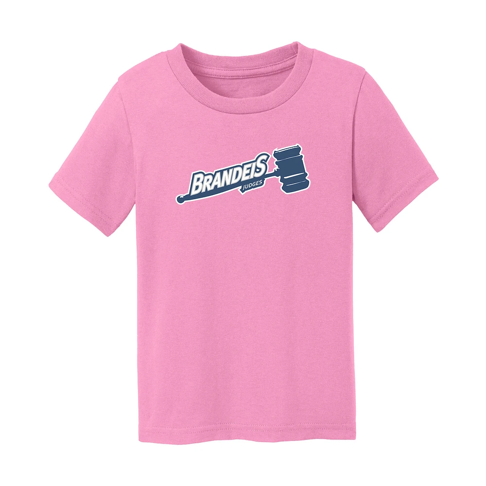 Infant Chad & Jake Light Pink Brandeis University Judges Logo T-Shirt