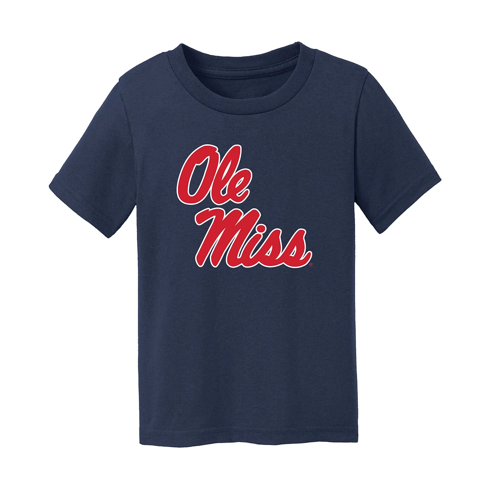 Infant Chad & Jake Navy Ole Miss Rebels Logo T-Shirt