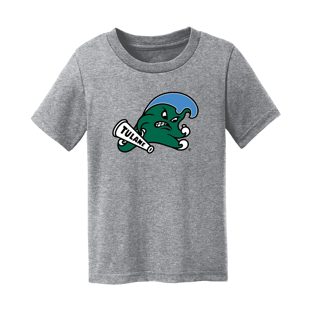 Infant Chad & Jake Heather Gray Tulane Green Wave Logo T-Shirt