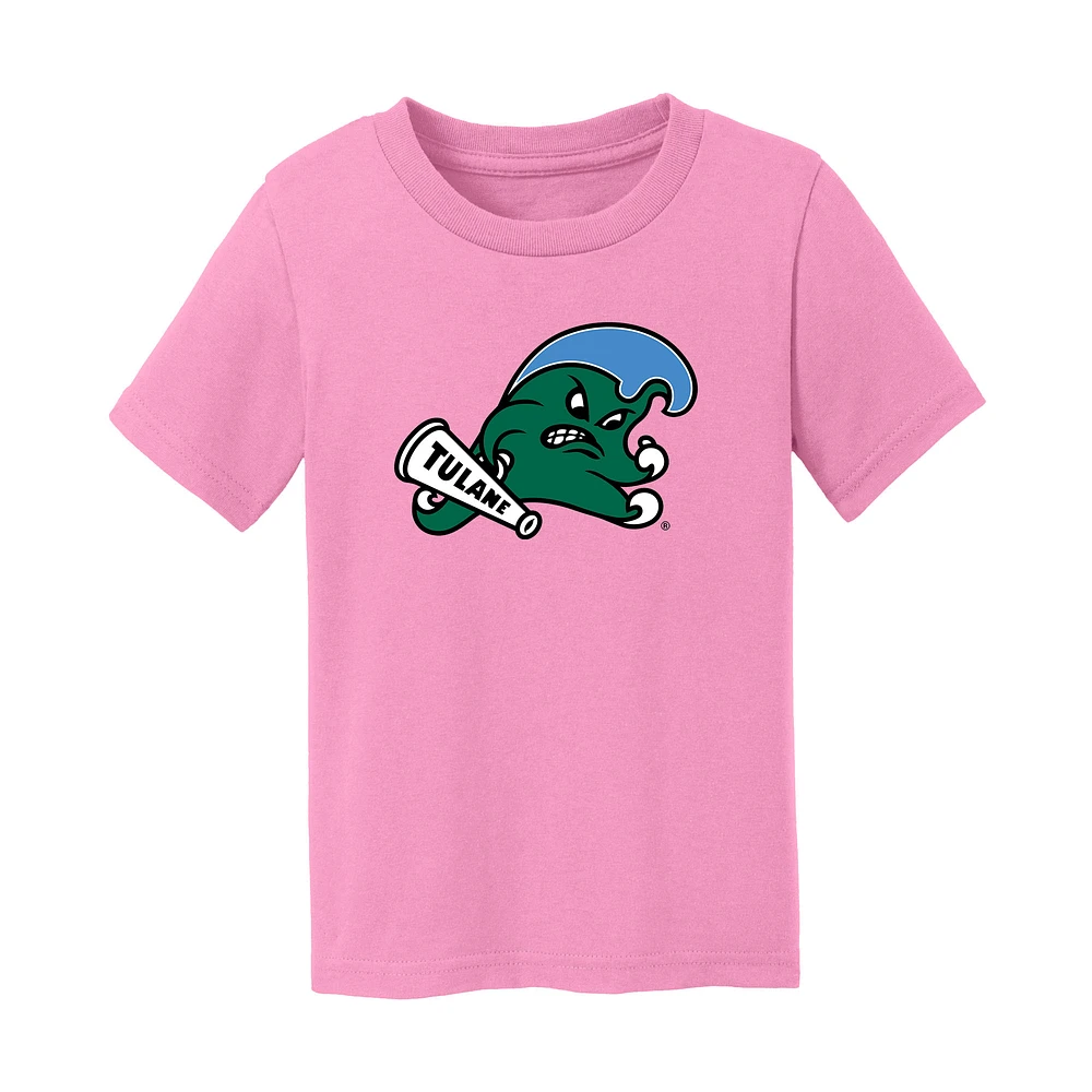Infant Chad & Jake Light Pink Tulane Green Wave Logo T-Shirt