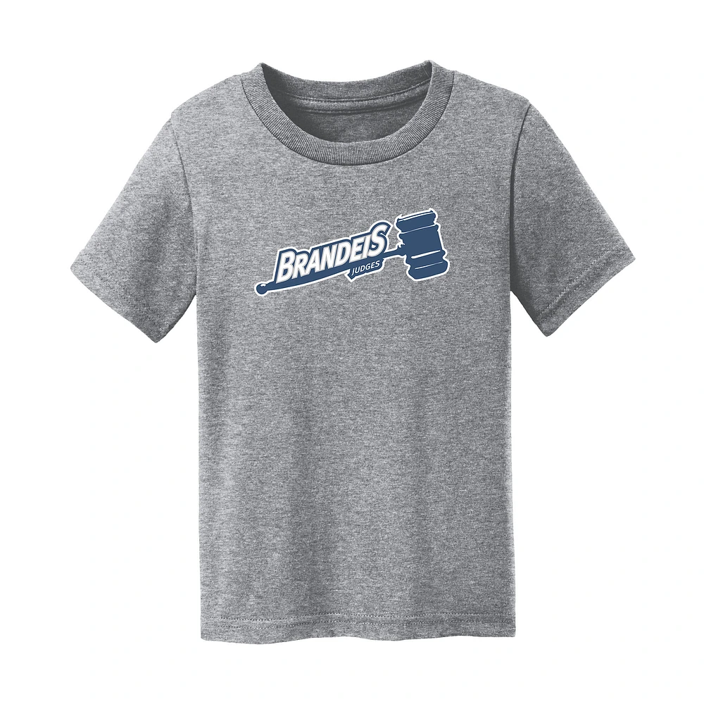 Toddler Chad & Jake Heather Gray Brandeis University Judges Logo T-Shirt