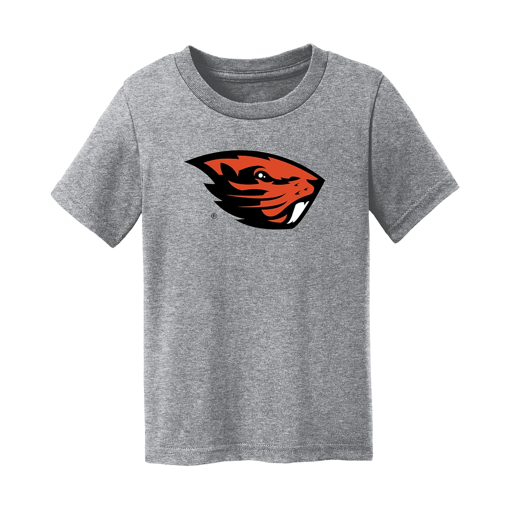 Toddler Chad & Jake Heather Gray Oregon State Beavers Logo T-Shirt