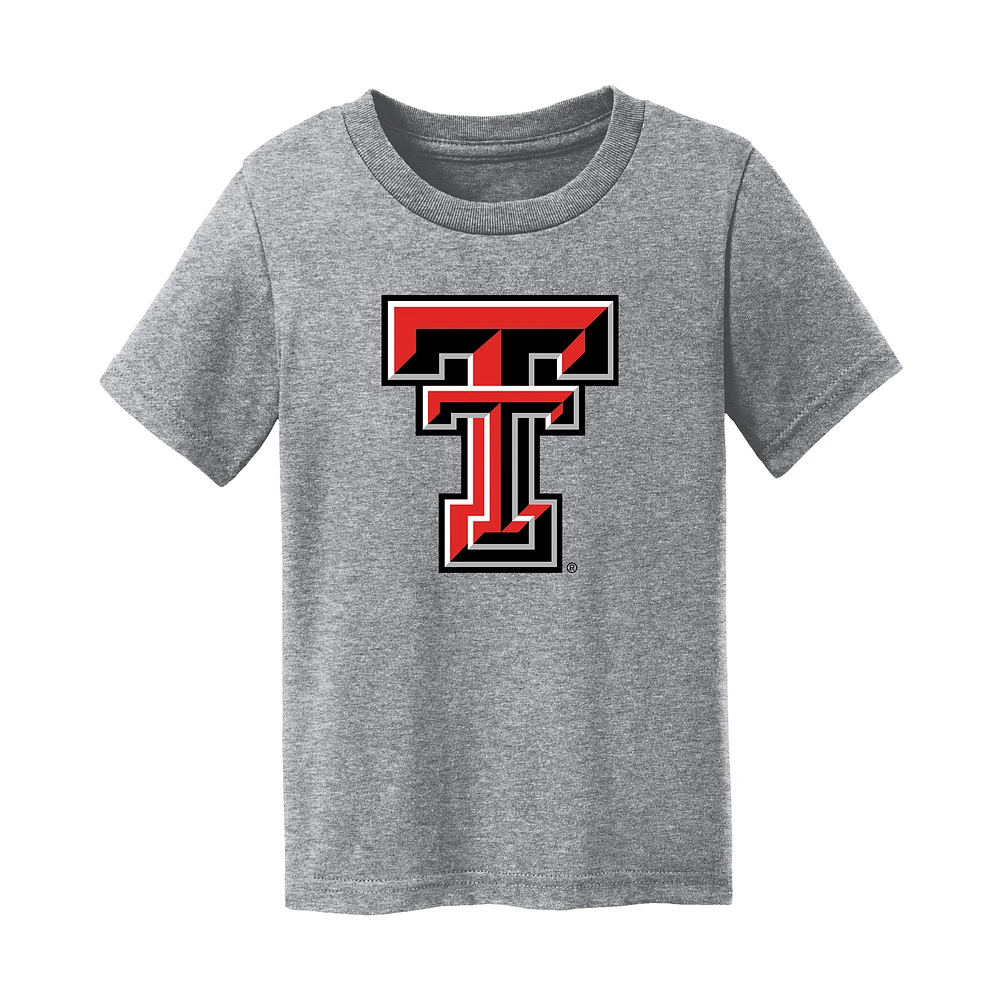 Toddler Chad & Jake Heather Gray Texas Tech Red Raiders Logo T-Shirt