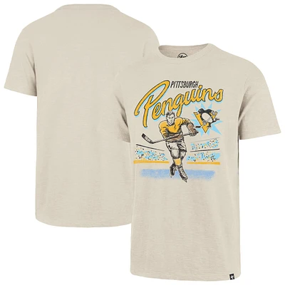 Men's '47 Natural Pittsburgh Penguins Hockey Player Golden Age Scrum T-Shirt