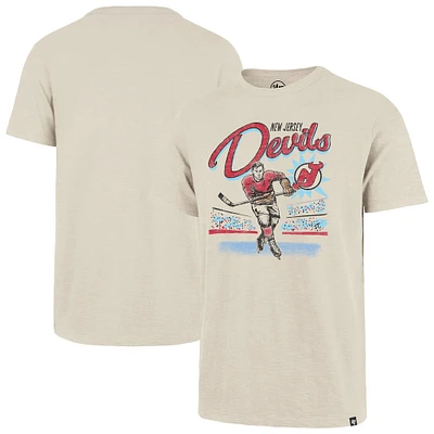Men's '47 Natural New Jersey Devils Hockey Player Golden Age Scrum T-Shirt