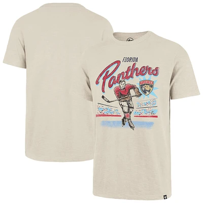 Men's '47 Natural Florida Panthers Hockey Player Golden Age Scrum T-Shirt