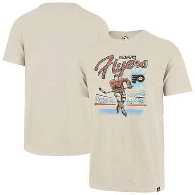Men's '47 Natural Philadelphia Flyers Hockey Player Golden Age Scrum T-Shirt