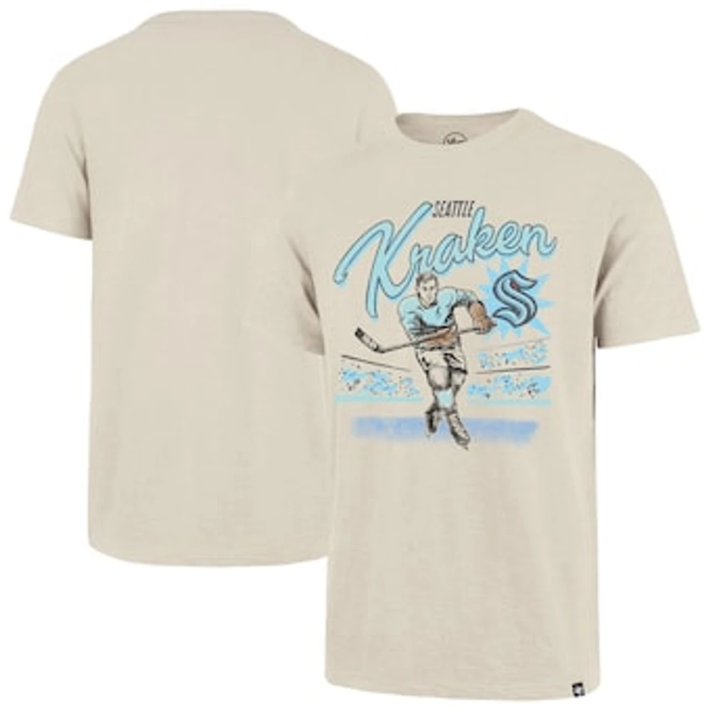 Men's '47 Natural Seattle Kraken Hockey Player Golden Age Scrum T-Shirt