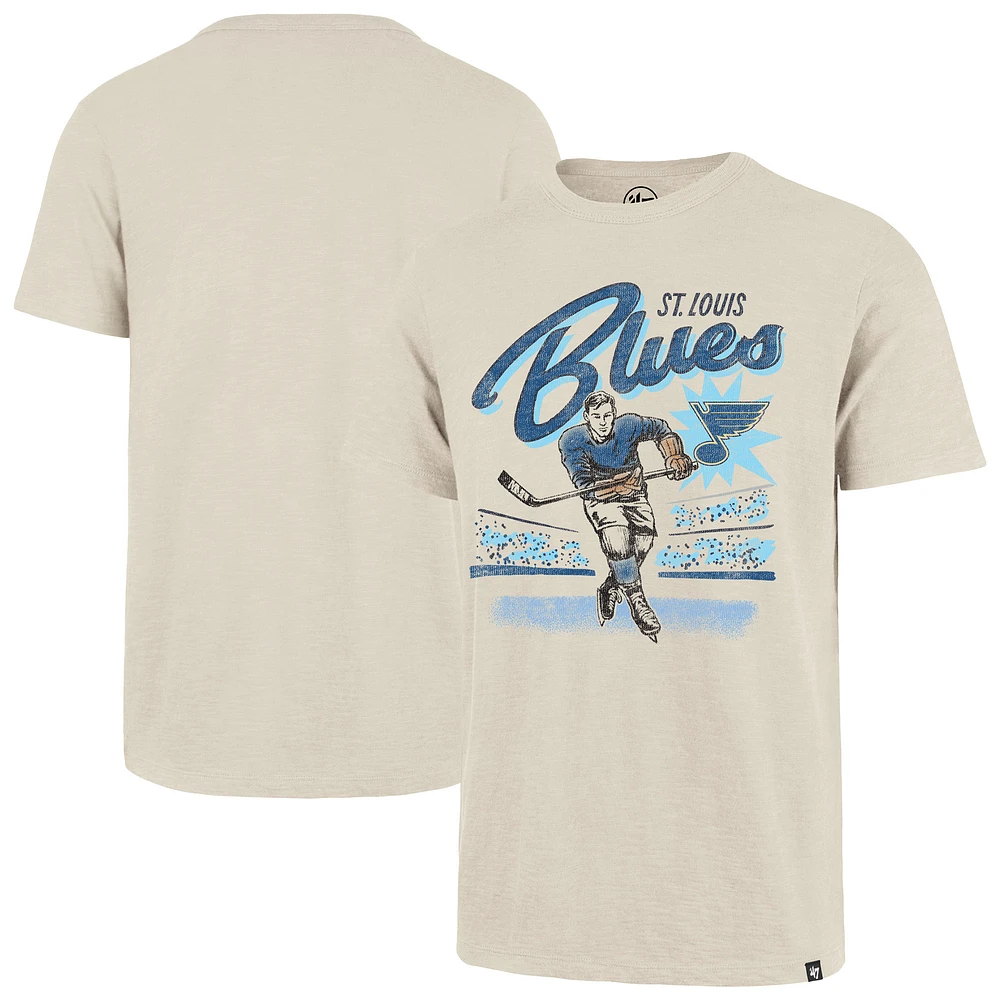 Men's '47 Natural St. Louis Blues Hockey Player Golden Age Scrum T-Shirt