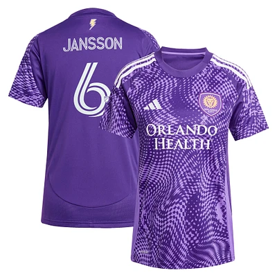 Women's adidas Robin Jansson Purple Orlando City SC 2025 Perfect Storm Replica Player Jersey