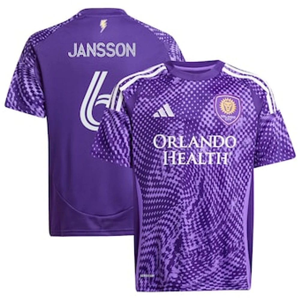 Youth adidas Robin Jansson Purple Orlando City SC 2025 Perfect Storm Replica Player Jersey