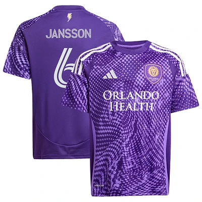 Youth adidas Robin Jansson Purple Orlando City SC 2025 Perfect Storm Replica Player Jersey