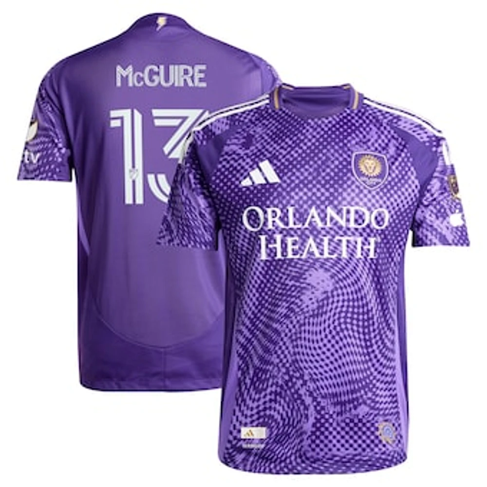 Men's adidas Duncan McGuire Purple Orlando City SC 2025 Perfect Storm Authentic Player Jersey