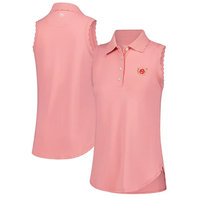Women's Peter Millar Pink Kentucky Derby Opal Sleeveless Polo