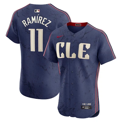 Men's Nike José Ramírez Navy Cleveland Guardians City Connect Elite Jersey