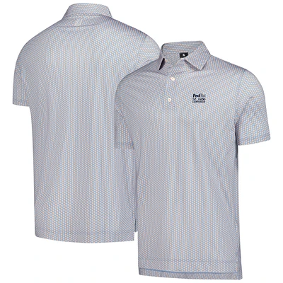 Men's FootJoy Blue FedEx St. Jude Championship ProDry Houndstooth Geo Lisle Polo