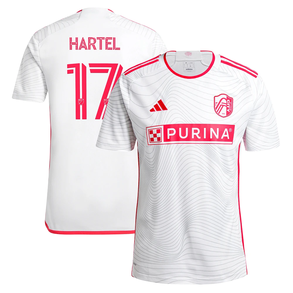 Men's adidas Marcel Hartel White St. Louis City SC 2024 The Confluence Kit Replica Player Jersey