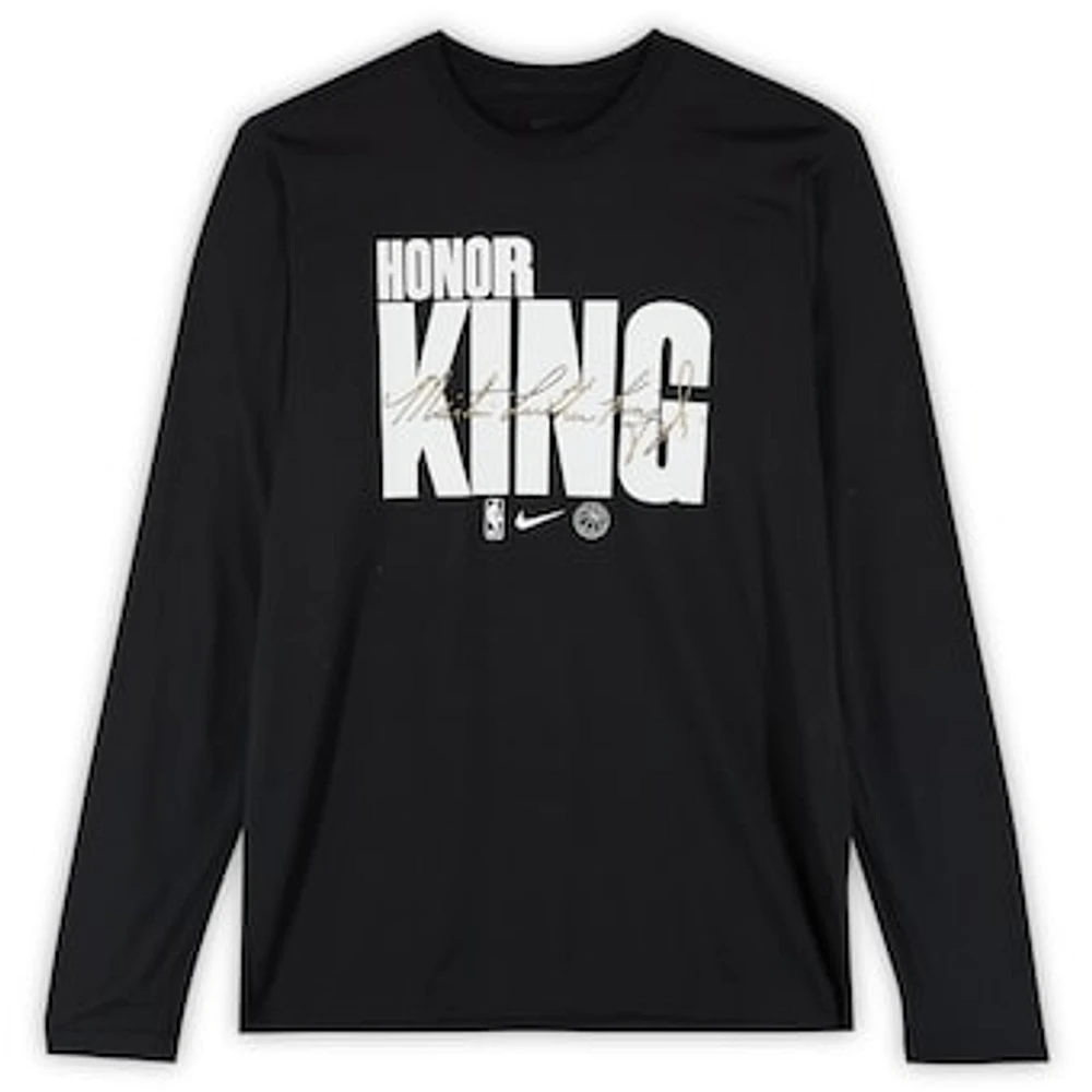 Philadelphia 76ers Team-Issued Black MLK Long Sleeve T-Shirt from the 2024-25 NBA Season