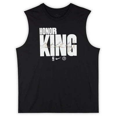 Philadelphia 76ers Team-Issued Black MLK Sleeveless Shirt from the 2024-25 NBA Season