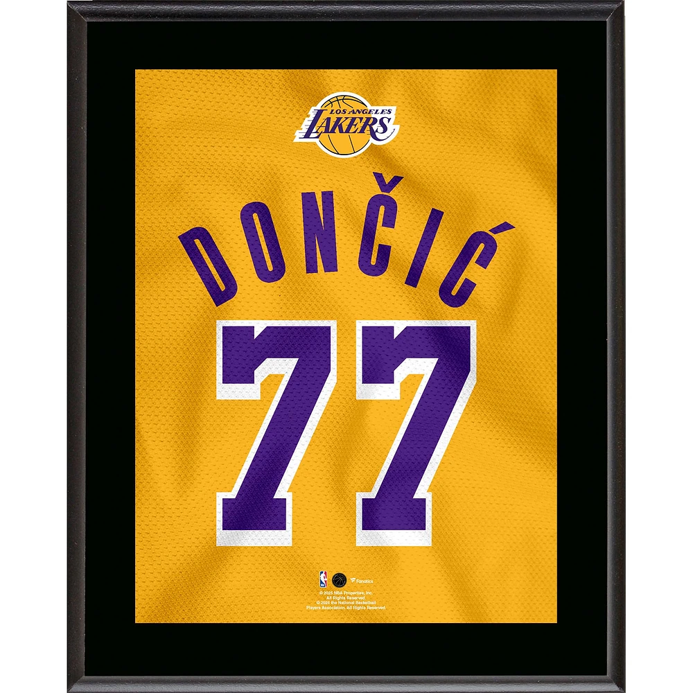 Luka Dončić Los Angeles Lakers 10.5" x 13" Jersey Number Sublimated Player Plaque