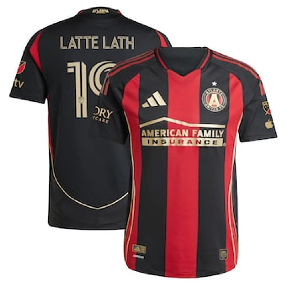 Men's adidas Emmanuel Latte Lath Black Atlanta United FC 2025 The Connector Authentic Player Jersey