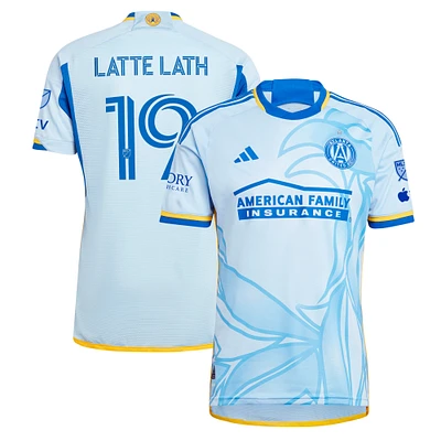 Men's adidas Emmanuel Latte Lath Light Blue Atlanta United FC 2024 The Resurgens Kit Authentic Player Jersey