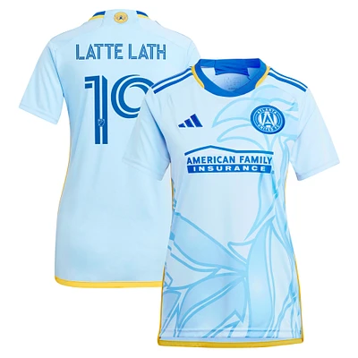 Women's adidas Emmanuel Latte Lath Light Blue Atlanta United FC 2024 The Resurgens Kit Replica Player Jersey