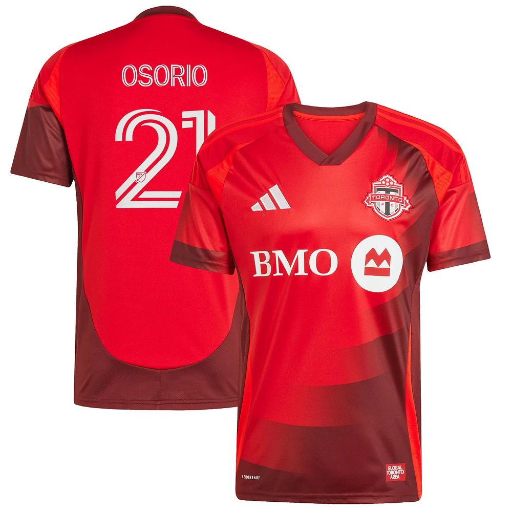 Men's adidas Jonathan Osorio Red Toronto FC 2025 Club Kit Replica Player Jersey