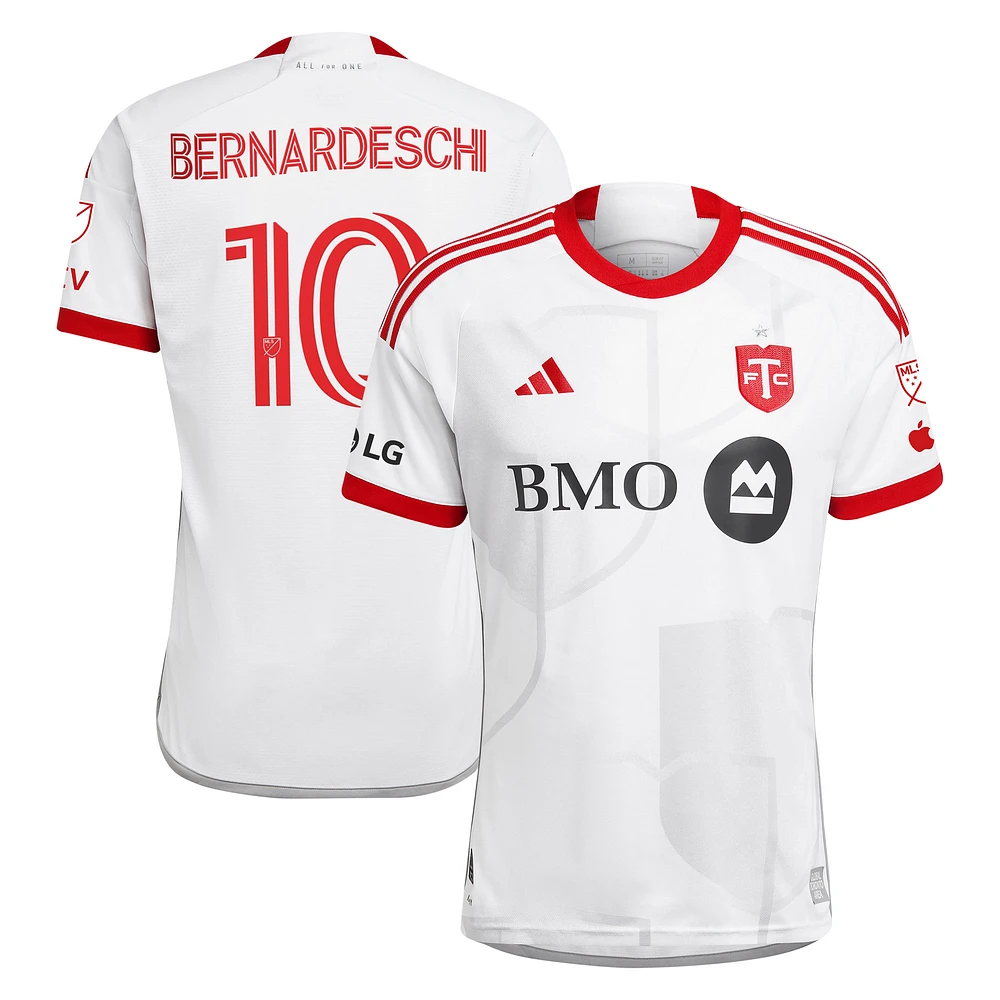 Men's adidas Federico Bernardeschi White Toronto FC 2024 GTA Kit Authentic Player Jersey
