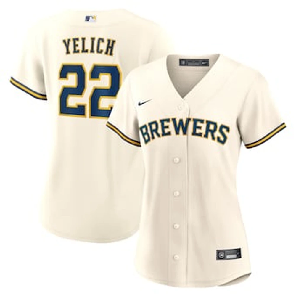 Women's Nike Christian Yelich White Milwaukee Brewers Home Replica Jersey